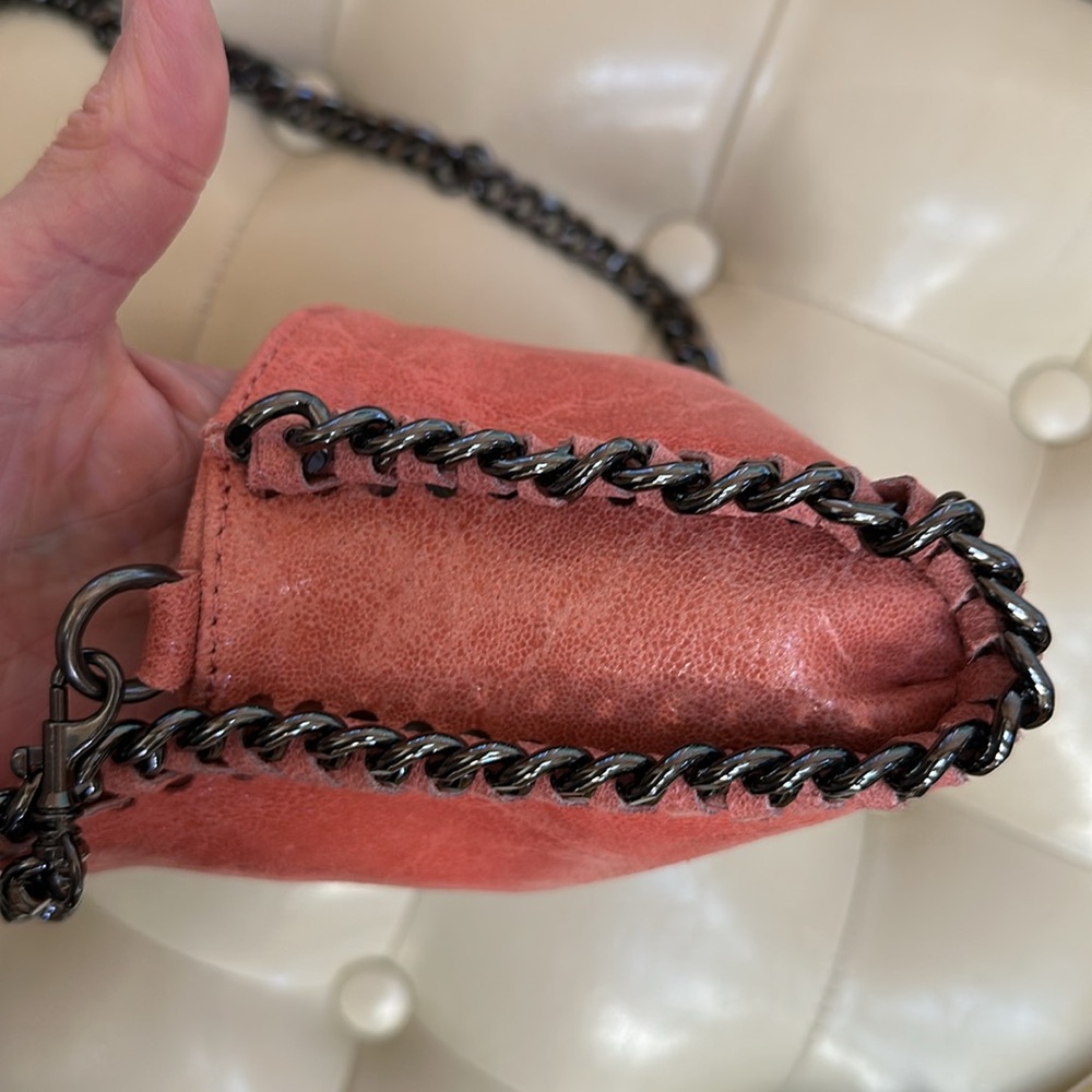 NEW Borse in Pelle genuine leather Chain-Trimmed Bag. - Picture 10 of 12